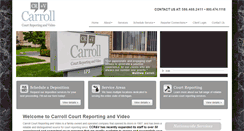 Desktop Screenshot of carrollcourtreporting.com