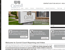 Tablet Screenshot of carrollcourtreporting.com